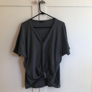 Miholl loose tie front top